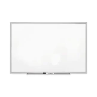 Quartet® Classic Series Porcelain Magnetic Dry Erase Board, White Surface, Satin Aluminum Frame, 60" x 36"