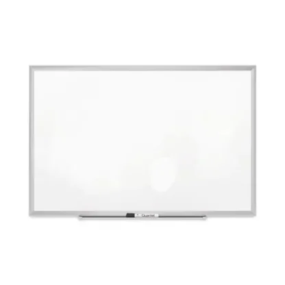 Quartet® Classic Series Porcelain Magnetic Dry Erase Board, White Surface, Satin Aluminum Frame, 60" x 36"