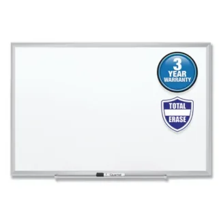 Quartet® Classic Series Total Erase Dry Erase Board, 48" x 36", White Surface, Anodized Aluminum Frame