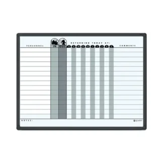 Quartet® Employee In/Out Board System, 15-Person Tracking