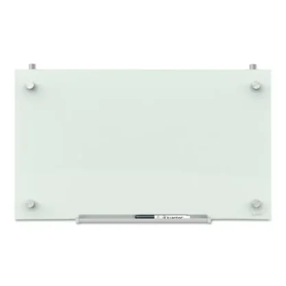 Quartet® Infinity Magnetic Glass Dry Erase Cubicle Board, 30" x 18", White Surface