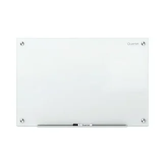 Quartet® Infinity Magnetic Glass Marker Board, 36" x 24", White Surface