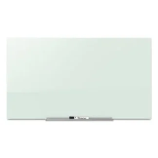 Quartet® InvisaMount Magnetic Glass Marker Board, 74" x 42", White Surface