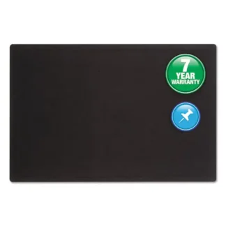 Quartet® Oval Office Fabric Board, 36" x 24", Black Surface