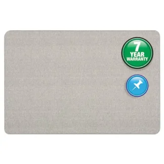 Quartet® Oval Office Fabric Bulletin Board, Gray, 36" x 24"