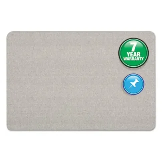 Quartet® Oval Office Fabric Board, Gray Surface, 48" x 36"