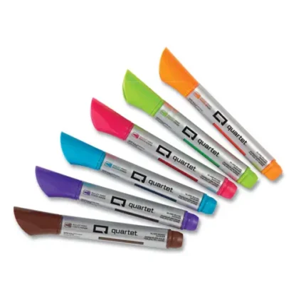 Quartet® Premium Glass Board Dry Erase Marker, Medium Bullet Tip, Assorted Colors, 6/Pack