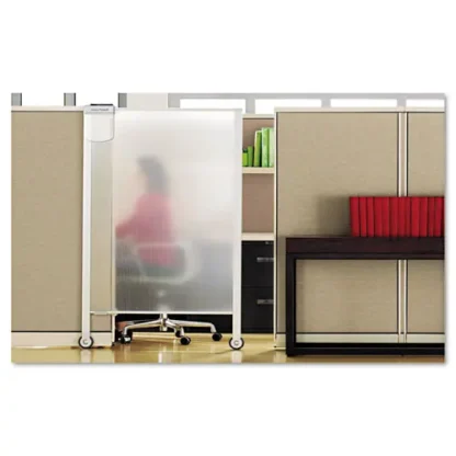 Quartet® Premium Workstation Privacy Screen, Translucent Clear/Silver
