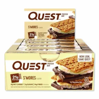 Quest® Protein Bars, S'mores Flavor, 2.12 oz, 12 Bars/Box