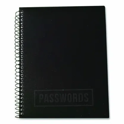 RE-Focus The Creative Office Small/Mini Password Log Book, User-Name/Password Format, Black Cover