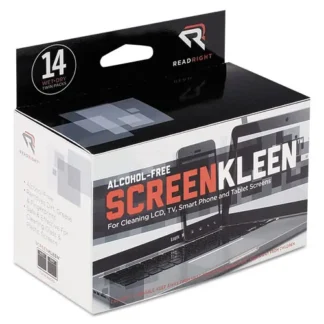 Read Right® ScreenKleen Alcohol-Free Wipes, Cloth, 5 x 5, Unscented, 14/Box