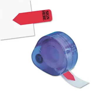 Redi-Tag® Arrow Message Page Flags in Dispenser, "Sign Here", Red, 120/Dispenser