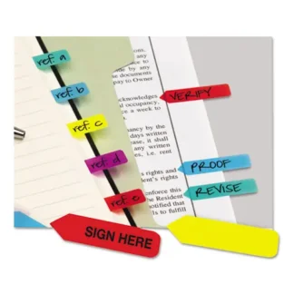 Redi-Tag® Mini Arrow Page Flags, Blue/Mint/Purple/Red/Yellow, 154 Flags/Pack