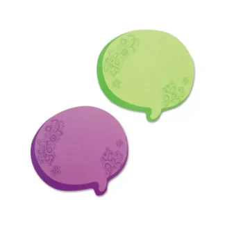Redi-Tag® Thought Bubble Notes, Cartoon Thought Bubble Shape, 2.75" x 3", Assorted Colors, 75 Sheets/Pad, 2 Pads/Pack