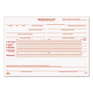 Rediform® Driver's Daily Log Book, Two-Part Carbonless, 7.88 x 5.5, 31 Forms
