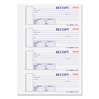 Rediform® Durable Hardcover Numbered Money Receipt Book