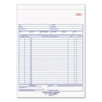 Rediform® Purchase Order Book, Three-Part Carbonless, 8.5 x 11, 50 Forms