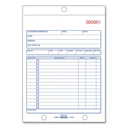 Rediform® Sales Book, Three-Part Carbonless, 5.5 x 7.88, 50 Forms