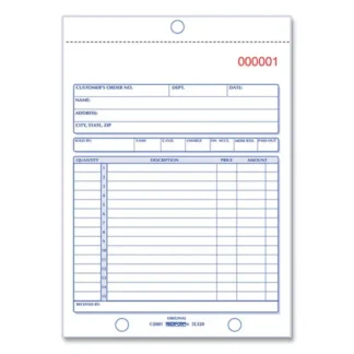 Rediform® Sales Book, 15 Lines, Two-Part Carbonless, 50 Forms