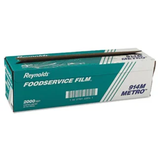 Reynolds Wrap® Metro Light-Duty PVC Film Roll with Cutter Box, 18" x 2,000 ft