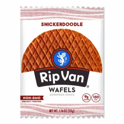 Rip Van® Wafels - Single Serve, Snickerdoodle, 1.16 oz Pack, 12/Box