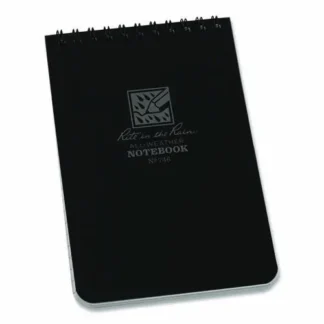 Rite in the Rain® All-Weather Wire-O Notepad, Universal with Narrow and Quadrille Rule, Black Cover, 4 x 6, 50 Sheets