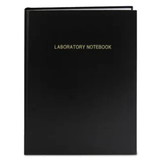 Roaring Spring® Lab Research Notebook, Quadrille Rule (5 sq/in), Black Cover, 72 Sheets, 11.25" x 8.75"
