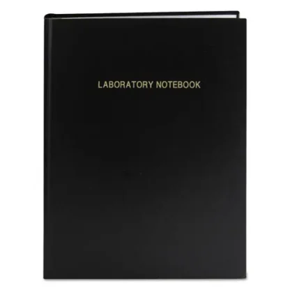Roaring Spring® Lab Research Notebook, Quadrille Rule (5 sq/in), Black Cover, 72 Sheets, 11.25" x 8.75"
