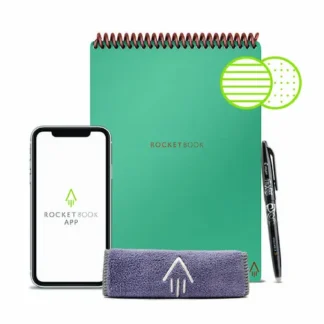 Rocketbook Flip Smart Notepad, Black Cover, 6 x 8.8 Inch, 36 Sheets