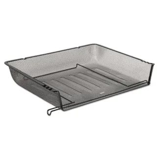 Rolodex™ Mesh Stacking Side Load Tray, 1 Section, Letter Size, Black
