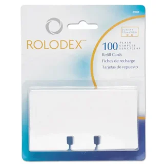 Rolodex™ Plain Unruled Refill Card, 2.25 x 4, White, 100 Cards/Pack