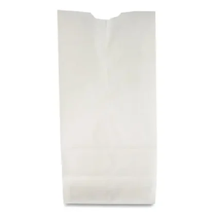 Ross & Wallace Paper Products Grocery Paper Bags, #10 Size, 7" x 4.38" x 13.75", White, 500/Bundle
