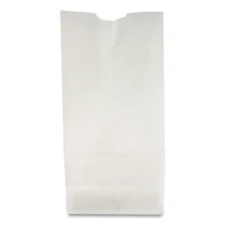 Ross & Wallace Paper Products Grocery Paper Bags, #2 Size, White, 500/Bundle