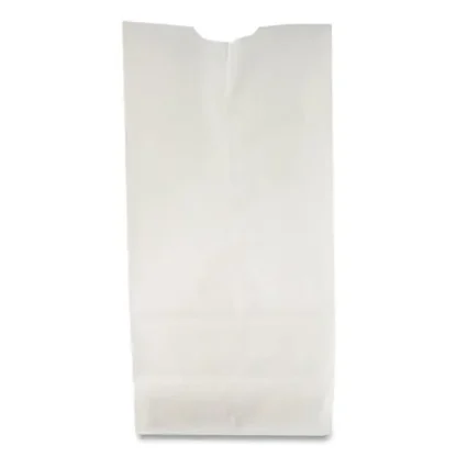 Ross & Wallace Paper Products Grocery Paper Bags, #2 Size, White, 500/Bundle