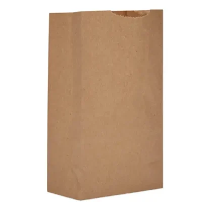 Ross & Wallace Paper Products Grocery Paper Bags, #3 Size, 4.74" x 2.91" x 8.66", Natural, 500/Bundle