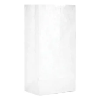 Ross & Wallace Paper Products Grocery Paper Bags, #4 Size, 5" x 3.13" x 9.88", White, 500/Bundle