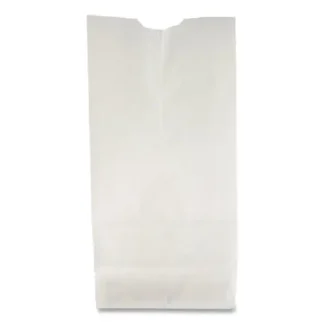 Ross & Wallace Paper Products Grocery Paper Bags, #6 Size, 5.88" x 3.63" x 11", White, 500/Bundle