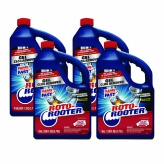 ROTO-ROOTER® Gel Clog Remover, 1 gal Bottle, 4/Carton