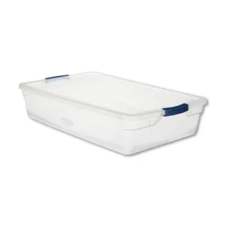 Rubbermaid® Clever Store Basic Latch-Lid Container, Clear, 41 qt