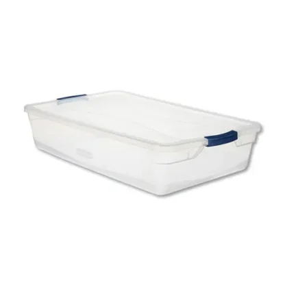 Rubbermaid® Clever Store Basic Latch-Lid Container, Clear, 41 qt