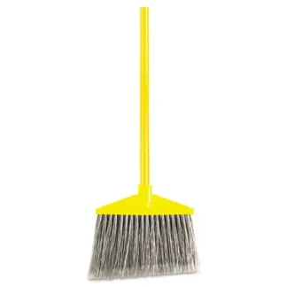 Rubbermaid® Commercial Angled Large Broom, 46.78" Handle, Gray/Yellow