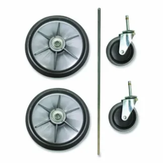 Rubbermaid® Commercial 8" Ball Bearing Wheel and 4" Swivel Stem Caster Kit with Axle for Microfiber Cleaning Cart, 2 Wheels, 2 Casters - Extended Delivery