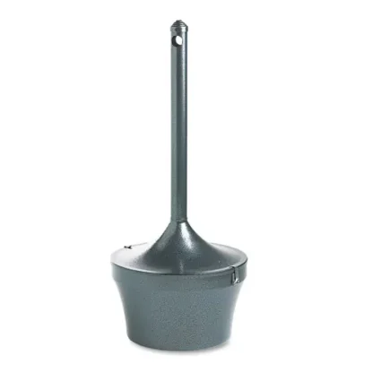 Rubbermaid® Commercial Aladdin Smokers' Station, Charcoal, 4.5 gal, 16" Diameter x 38.75" Height