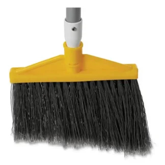 Rubbermaid® Commercial Angled Large Broom, 48.78" Aluminum Handle, Silver/Gray