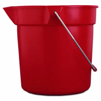 Rubbermaid® Commercial BRUTE Round Utility Pail, 10 qt, Plastic, Red
