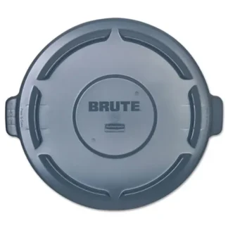 Rubbermaid® Commercial BRUTE Self-Draining Flat Top Lid, Gray, 24.5" Diameter x 1.5" Height