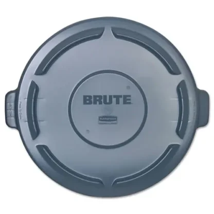 Rubbermaid® Commercial BRUTE Self-Draining Flat Top Lid, Gray, 24.5" Diameter x 1.5" Height