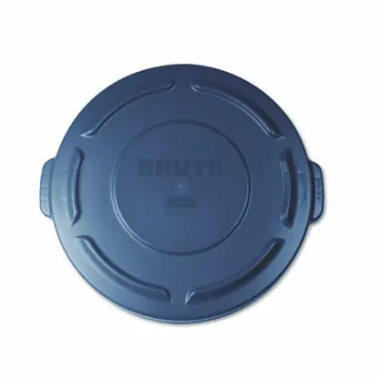 Rubbermaid® Commercial BRUTE Self-Draining Flat Top Lid, 20 gal, 19.88" Diameter, Gray