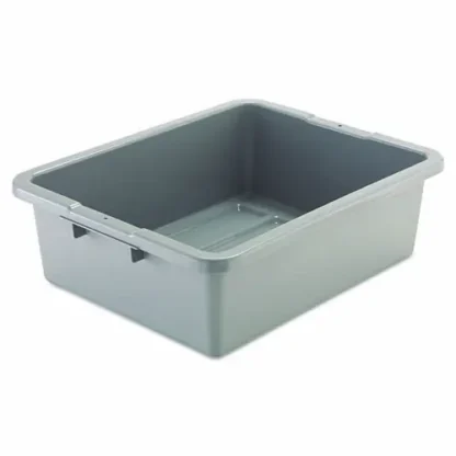 Rubbermaid® Commercial Bus/Utility Box, Gray, 7.13 gal
