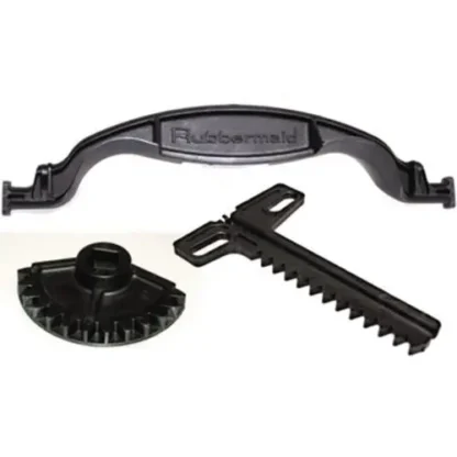 Rubbermaid® Commercial Complete Gear and Rack Replacement Kit, Black